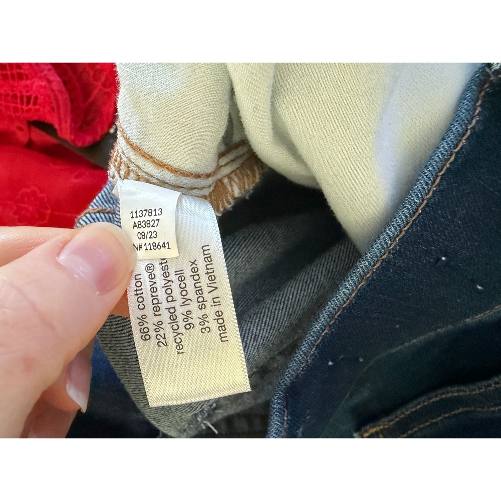 Lane Bryant Plus Size 22 High Rise Pull On Bootcut Jeans Dark Wash Blue - Picture 9 of 10
